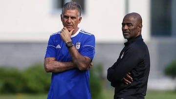 Oceano da Cruz junto a Carlos Queiroz en Irán