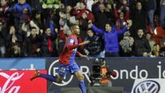 Deyverson celebra el gol que le hizo al Rayo Vallecano.