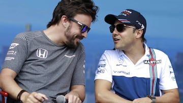 Fernando Alonso y Felipe Massa en Australia.