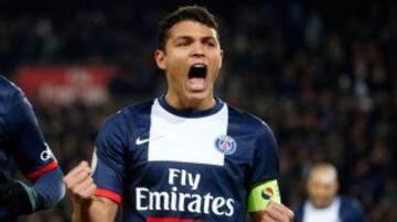 Thiago Silva, zaguero de Paris Saint Germain.