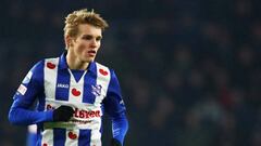 Martin Odegaard, con la camiseta del Heerenveen.