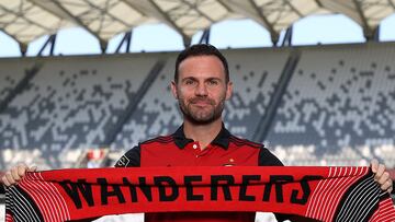 Juan Mata, en su presentación con el WS Wanderers.