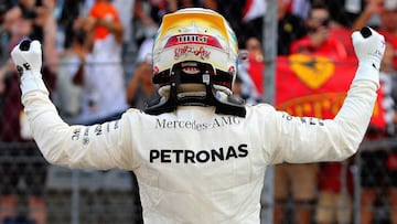 Lewis Hamilton tras conseguir la pole en Austin.