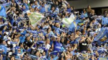 Aficionados del Oviedo.