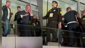 El escándalo del padre de Haaland en el Bernabéu: ¡hizo gestos obscenos!