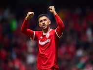 during the round of 16 second leg match between Toluca and San Diego FC as part of the CONCACAF Champions Cup 2026, at Nemesio Diez Stadium, on March 18, 2026 in Toluca, Estado de Mexico, Mexico.