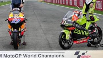 <b>LOS NÚMERO UNO. </b>Bradl (Moto2), Stoner (MotoGP) y Terol (125cc) son los tres campeones del año.