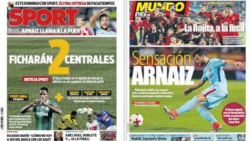 Portadas de los diarios Sport y Mundo Deportivo del d&iacute;a 26 de octubre de 2017.