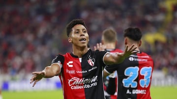    Jonathan Herrera celebrates his goal 2-2 of Atlas during the game Atlas vs Guadalajara, corresponding to "Clasico Tapatio" of Round 13 of the Torneo Clausura 2023 of the Liga BBVA MX, at Jalisco Stadium, on April 01, 2023.

<br><br>

Jonathan Herrera celebra su gol 2-2 de Atlas durante el partido Atlas vs Guadalajara, Correspondiente al "Clasico Tapatio" de la Jornada 13 del Torneo Clausura 2023 de la Liga BBVA MX, en el Estadio Jalisco, el 01 de Abril de 2023.