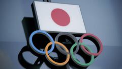 Tokyo (Japan), 29/06/2020.- (FILE) Olympic rings with the Japanese national flag at the Japan Olympic Museum in Tokyo, Japan, 29 June 2020. (reissued 20 October 2020). The British government announced on 19 October that a Russian military intelligence age