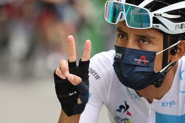 El ciclista colombiano Egan Bernal.