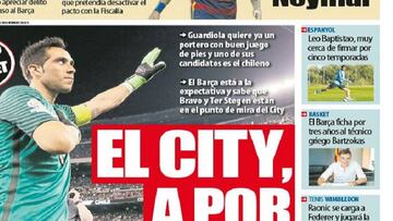 Bravo es portada en Barcelona por su posible salida del club