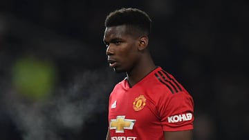 Pogba, en un partido con el United.