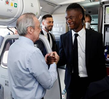 Florentino Pérez y Camavinga.