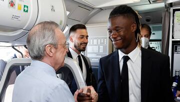 Florentino Pérez y Camavinga.