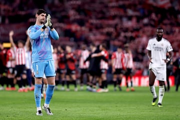 Thibaut Courtois tras finalizar el partido.