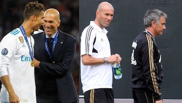 Zidane, entre Cristiano y 'Mou'