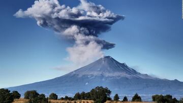 Estado de actividad del volcán Popocatépetl