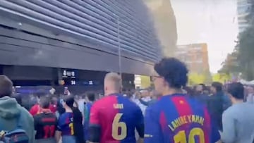 Hinchas del Barcelona y el Real Madrid se encuentran antes del Clásico y esto ocurre: ya es viral