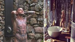 Im&aacute;genes de Mauro Icardi y de Wanda Nara d&aacute;ndose una ducha desnudos durante sus vacaciones de verano 2018.