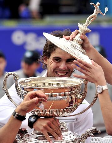 Rafa Nadal en el Conde Godó 2011, ganó a David Ferrer por 6-2, 6-4.