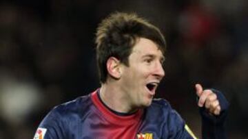 Messi celebra el 2-1.