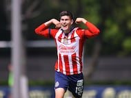 Armando Gonzalez celebrates his goal of Guadalajara during the game America vs Guadalajara, corresponding to Round 08 of the U-23 Forces Basics, Torneo Apertura 2023 of the Liga BBVA MX, at Club America, on September 16, 2023.
<br><br>
Armando Gonzalez celebra su gol de Guadalajara Guadalajara durante el partido America vs Guadalajara, correspondiente a la Jornada 08 de Fuerzas Basicas Sub-23 del Torneo Apertura 2023 de la Liga BBVA MX, en el Club America, el 16 de Septiembre de 2023.