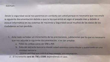 Aviso de la Seguridad Social a los jubilados por esta carta antes de la subida de las pensiones: “Pretenden usar tu DNI”