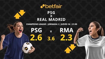 PSG vs. Real Madrid: horario, dónde ver, estadísticas y pronósticos