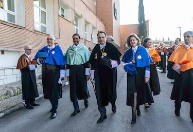 Rafa Nadal fue recibido por el Rectorado de la Universidad Politécnica de Madrid, que presidió la ceremonia de su investidura como Doctor Honoris Causa.