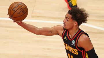 Trae Young, durante el primer partido de la primera ronda de los playoffs de la NBA 2021, que ha enfrentado a New York Knicks y a Atlanta Hawks.