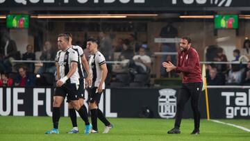 Ortuño, tras dedicar el gol a Gonzalo Verdú.