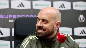 Antonio Rodríguez, durante la previa del Barcelona - Real Madrid de la Supercopa de España.