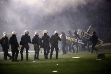 Suspendido el Panathinaikos-Olympiacos antes de empezar