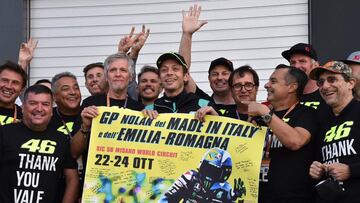 Rossi también fue homenajeado por los periodistas en Misano.