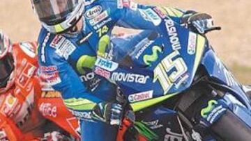 <b>ESPAÑOLES EN PRIMERA LÍNEA. </b>A pesar de su caída, Sete Gibernau fue segundo en la calificación y estará acompañado por Carlos Checa.