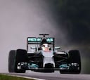 Hamilton, Vettel y Alonso deslumbran en la lluvia