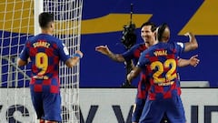 Vidal y Barcelona festejan