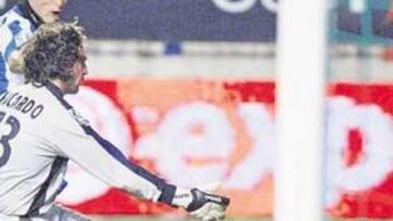 <b>DIEGO DEDICÓ EL GOL AL FLACO. </b>Tristán entró en el segundo tiempo, logró el gol de la victoria y se lo dedicó a su compañero Valerón.