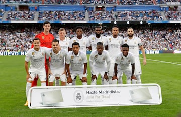 El once inicial del Real Madrid. 