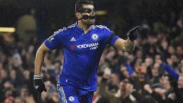 Diego Costa celebra el tanto anotado contra el Newcastle.