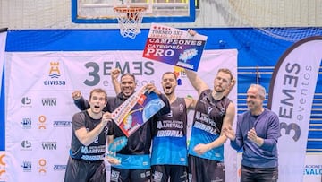 Los jugadores del valenciano Argos Bats celebran su victoria en el IBIBALL 3×3.