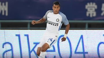 Jeison Murillo en un amistoso con el Inter de Mil&aacute;n.