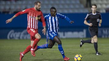 Nano y Malle durante un partido entre el Almer&iacute;a y el Lorca. 