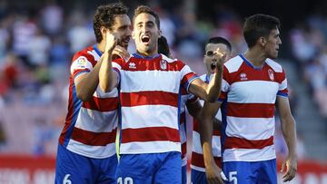 Montoro anota el 3-1 para el Granada ante el Córdoba para desatar la alegría local.