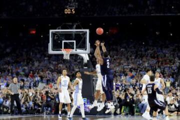 Kris Jenkins lanza el triple de la victoria de Villanova Wildcats en el último segundo.