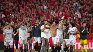 Los jugadores celebran el triunfo ante la Juventus.