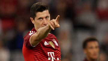 Robert Lewandowski, jugador del Bayern de Múnich, durante un partido de Bundesliga.