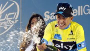 Sergio Luis Henao, el colombiano que lidera la Vuelta al País Vasco.