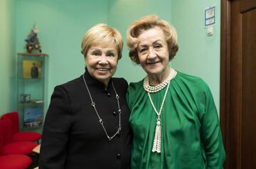 Con Lidia Ivanova, doble campeona olímpica, en su escuela.